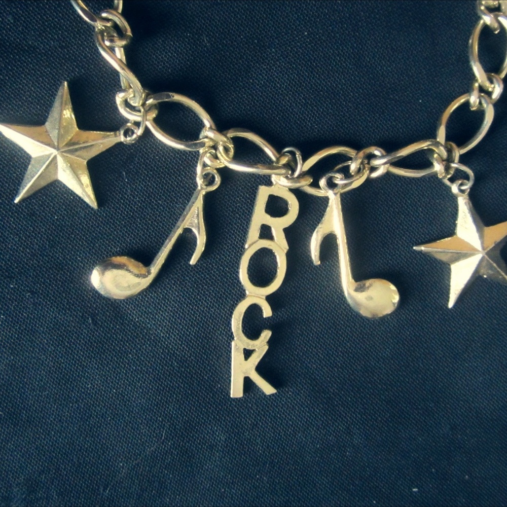 5 for $25 New ROCK STAR Gold Charm Bracelet
